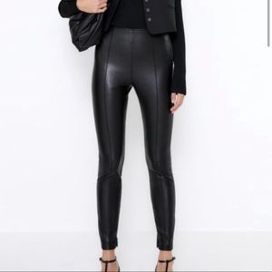 Faux leather pants